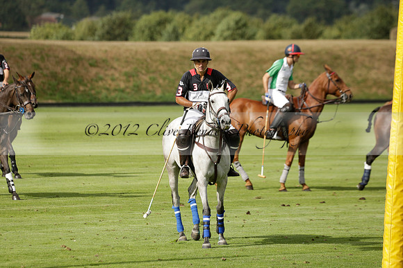 Jaeger Le Coultre (black)  v Wairakei Pastoral (white) in a Jaeger Le Coultre Holden White Cup polo match played on 29 July 2013 at Cowdray Park Polo Club on Brooksfieldwww.polopictures.co.uk
