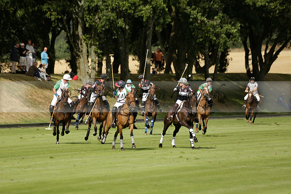 Jaeger Le Coultre (black)  v Wairakei Pastoral (white) in a Jaeger Le Coultre Holden White Cup polo match played on 29 July 2013 at Cowdray Park Polo Club on Brooksfieldwww.polopictures.co.uk