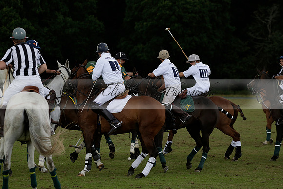 The Blue Jackets Cup polo match played between Maize Dulce (green) vs Home Farm (white) At the New Forest Polo Club on Sunday 18 August 2013