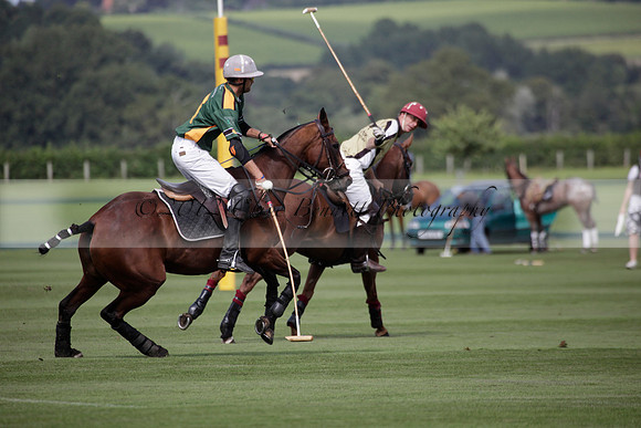 Maiz Dulce v Combe in a Brecknock Cup polo match played on Ambersham 2 at Cowdray Park Polo Club on Friday 17 August 2012