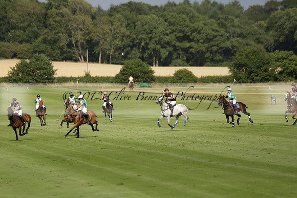 Jaeger Le Coultre (black)  v Wairakei Pastoral (white) in a Jaeger Le Coultre Holden White Cup polo match played on 29 July 2013 at Cowdray Park Polo Club on Brooksfieldwww.polopictures.co.uk