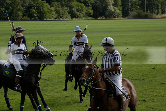 Pandas (white) v Home Farm (navy) in a Park House West Sussex Cup Polo match on Brooksfield at Cowdray Park Polo Club on Friday 30 August 2013. 2013.08.30 www.polopictures.co.uk