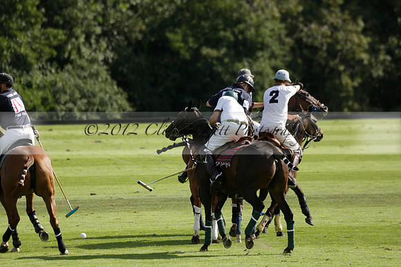 Pandas (white) v Home Farm (navy) in a Park House West Sussex Cup Polo match on Brooksfield at Cowdray Park Polo Club on Friday 30 August 2013. 2013.08.30 www.polopictures.co.uk