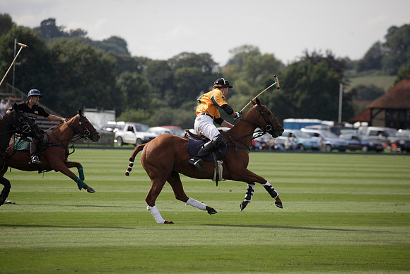 Montana v Maiz Dulce in the Uber 12 goal Final polo match played on Lawns 1 at Cowdray Park Polo Club on Sunday 26 August 2012