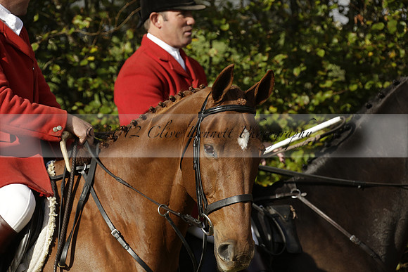 Devon & Somerset StagHounds meet at Five Cross Ways on Thursday 17 October 2013. 2013.10.17 www.polopictures.co.uk