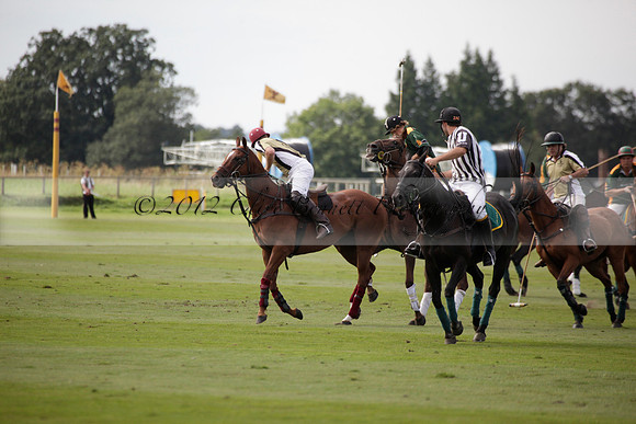 Maiz Dulce v Combe in a Brecknock Cup polo match played on Ambersham 2 at Cowdray Park Polo Club on Friday 17 August 2012