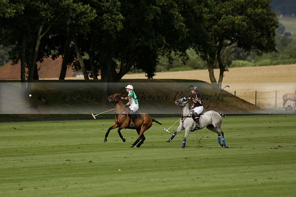 Jaeger Le Coultre (black)  v Wairakei Pastoral (white) in a Jaeger Le Coultre Holden White Cup polo match played on 29 July 2013 at Cowdray Park Polo Club on Brooksfieldwww.polopictures.co.uk