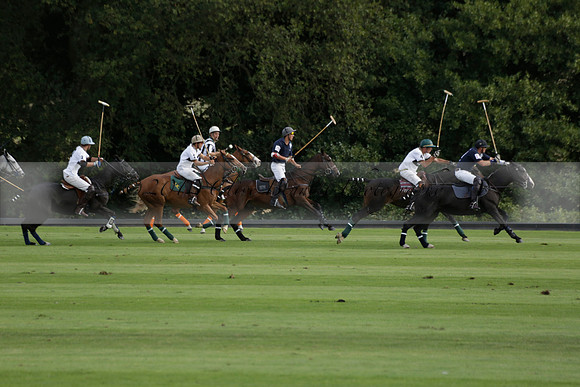 Pandas (white) v Home Farm (navy) in a Park House West Sussex Cup Polo match on Brooksfield at Cowdray Park Polo Club on Friday 30 August 2013. 2013.08.30 www.polopictures.co.uk