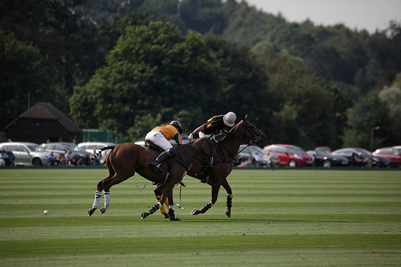 Montana v Maiz Dulce in the Uber 12 goal Final polo match played on Lawns 1 at Cowdray Park Polo Club on Sunday 26 August 2012