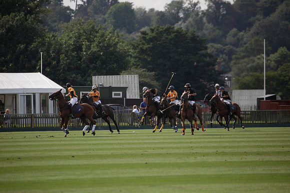 Montana v Maiz Dulce in the Uber 12 goal Final polo match played on Lawns 1 at Cowdray Park Polo Club on Sunday 26 August 2012