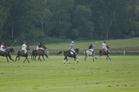 Pluma Negra (white) v Shoreline (black) in the Brecknock Cup Subsidiary final polo match played on Sunday 25 August 2013 at Cowdray Park Polo Club on Ambersham 1. 2013.10.12 www.polopictures.co.uk