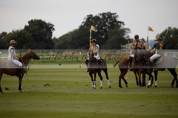 Maiz Dulce v Combe in a Brecknock Cup polo match played on Ambersham 2 at Cowdray Park Polo Club on Friday 17 August 2012