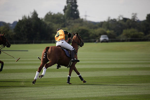 Montana v Maiz Dulce in the Uber 12 goal Final polo match played on Lawns 1 at Cowdray Park Polo Club on Sunday 26 August 2012