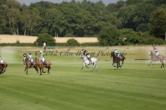 Jaeger Le Coultre (black)  v Wairakei Pastoral (white) in a Jaeger Le Coultre Holden White Cup polo match played on 29 July 2013 at Cowdray Park Polo Club on Brooksfieldwww.polopictures.co.uk