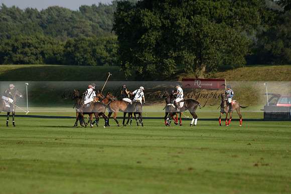 Pluma Negra (white) v Shoreline (black) in the Brecknock Cup Subsidiary final polo match played on Sunday 25 August 2013 at Cowdray Park Polo Club on Ambersham 1. 2013.10.12 www.polopictures.co.uk