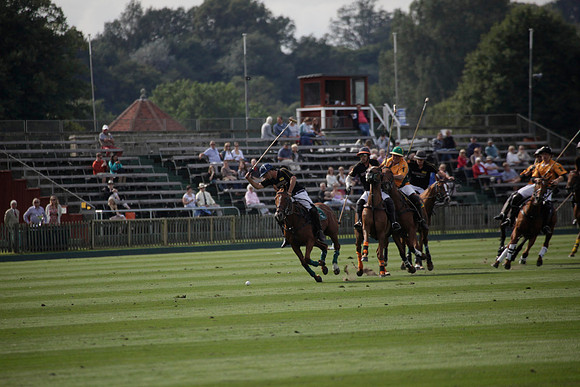 Montana v Maiz Dulce in the Uber 12 goal Final polo match played on Lawns 1 at Cowdray Park Polo Club on Sunday 26 August 2012