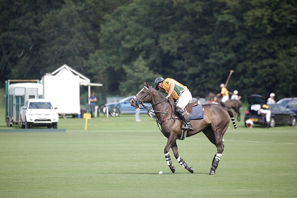 Montana v Maiz Dulce in the Uber 12 goal Final polo match played on Lawns 1 at Cowdray Park Polo Club on Sunday 26 August 2012