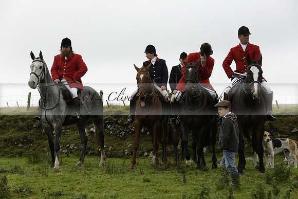 Devon & Somerset Staghounds meet at Larkbarrow Corner. North Devon. 2013.10.18 www.polopictures.co.uk