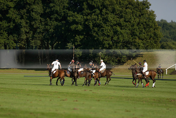 Pluma Negra (white) v Shoreline (black) in the Brecknock Cup Subsidiary final polo match played on Sunday 25 August 2013 at Cowdray Park Polo Club on Ambersham 1. 2013.10.12 www.polopictures.co.uk