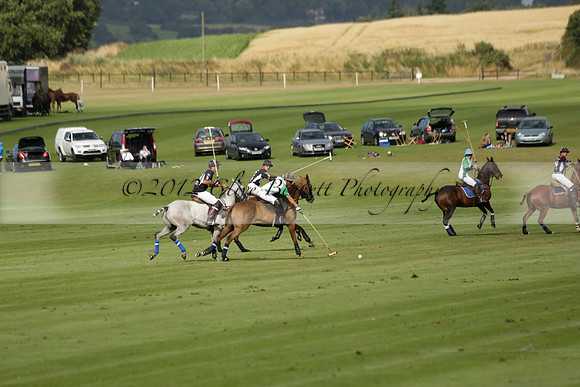 Jaeger Le Coultre (black)  v Wairakei Pastoral (white) in a Jaeger Le Coultre Holden White Cup polo match played on 29 July 2013 at Cowdray Park Polo Club on Brooksfieldwww.polopictures.co.uk