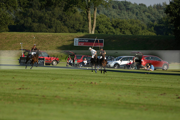 Pluma Negra (white) v Shoreline (black) in the Brecknock Cup Subsidiary final polo match played on Sunday 25 August 2013 at Cowdray Park Polo Club on Ambersham 1. 2013.10.12 www.polopictures.co.uk