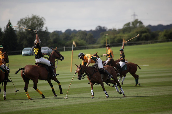 Montana v Maiz Dulce in the Uber 12 goal Final polo match played on Lawns 1 at Cowdray Park Polo Club on Sunday 26 August 2012