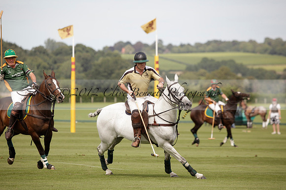 Maiz Dulce v Combe in a Brecknock Cup polo match played on Ambersham 2 at Cowdray Park Polo Club on Friday 17 August 2012