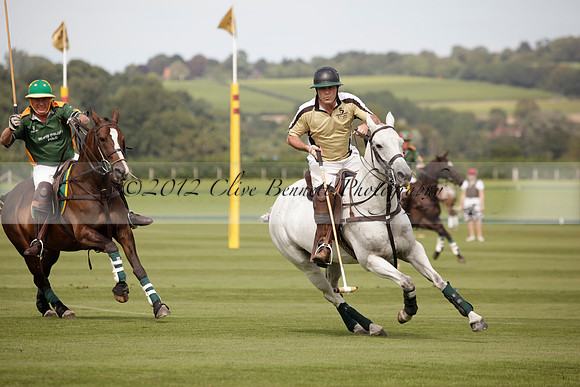 Maiz Dulce v Combe in a Brecknock Cup polo match played on Ambersham 2 at Cowdray Park Polo Club on Friday 17 August 2012