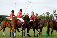Ice Craft (red) v Hincha Pelota (black) in a Lodsworth Cup Polo match on Ambersham 5 at Cowdray Park Polo Club on Friday 30 August 2013. 2013.08.30 www.polopictures.co.uk