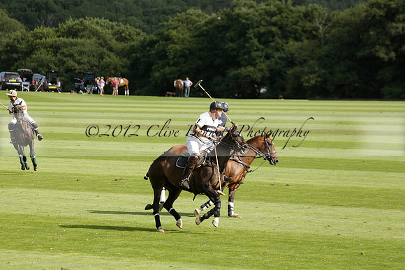 Pandas (white) v Home Farm (navy) in a Park House West Sussex Cup Polo match on Brooksfield at Cowdray Park Polo Club on Friday 30 August 2013. 2013.08.30 www.polopictures.co.uk