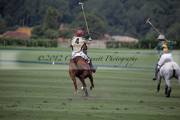 Maiz Dulce v Combe in a Brecknock Cup polo match played on Ambersham 2 at Cowdray Park Polo Club on Friday 17 August 2012