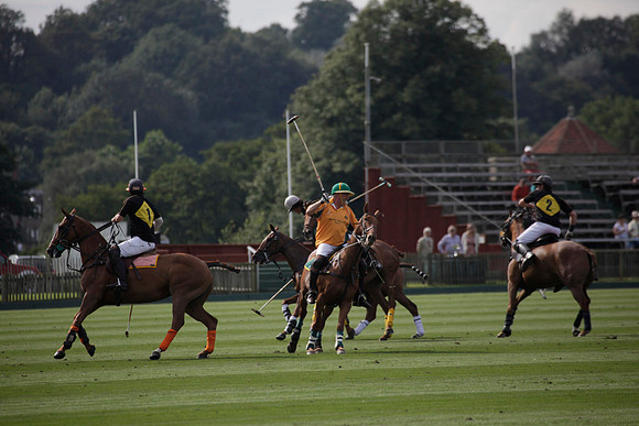 Montana v Maiz Dulce in the Uber 12 goal Final polo match played on Lawns 1 at Cowdray Park Polo Club on Sunday 26 August 2012