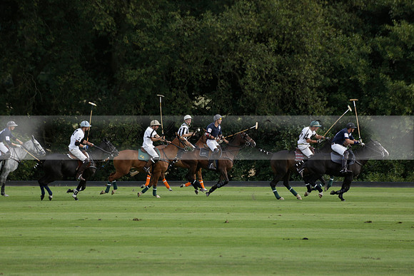 Pandas (white) v Home Farm (navy) in a Park House West Sussex Cup Polo match on Brooksfield at Cowdray Park Polo Club on Friday 30 August 2013. 2013.08.30 www.polopictures.co.uk