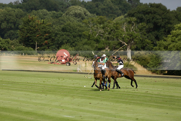 Jaeger Le Coultre (black)  v Wairakei Pastoral (white) in a Jaeger Le Coultre Holden White Cup polo match played on 29 July 2013 at Cowdray Park Polo Club on Brooksfieldwww.polopictures.co.uk