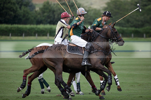 Maiz Dulce v Combe in a Brecknock Cup polo match played on Ambersham 2 at Cowdray Park Polo Club on Friday 17 August 2012