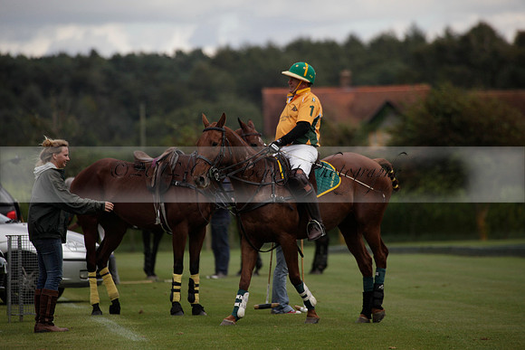 Maiz Dulce v Broadoak Farm in an Autumn Cup polo match played at Cowdray Park Polo Club on Wednesday 12 September 2012 on Ambersham 3.