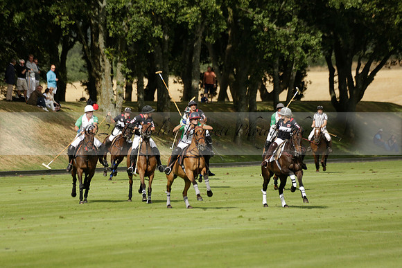 Jaeger Le Coultre (black)  v Wairakei Pastoral (white) in a Jaeger Le Coultre Holden White Cup polo match played on 29 July 2013 at Cowdray Park Polo Club on Brooksfieldwww.polopictures.co.uk