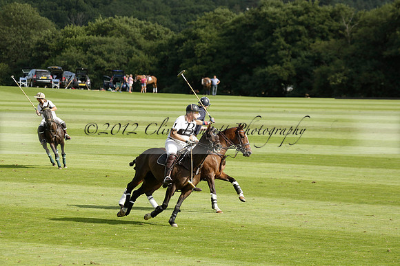 Pandas (white) v Home Farm (navy) in a Park House West Sussex Cup Polo match on Brooksfield at Cowdray Park Polo Club on Friday 30 August 2013. 2013.08.30 www.polopictures.co.uk