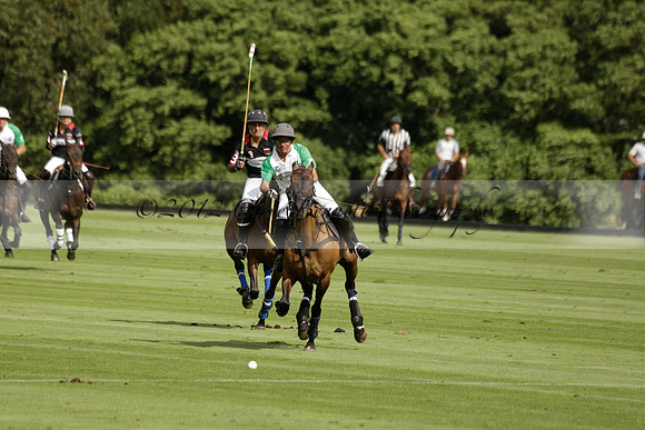 Jaeger Le Coultre (black)  v Wairakei Pastoral (white) in a Jaeger Le Coultre Holden White Cup polo match played on 29 July 2013 at Cowdray Park Polo Club on Brooksfieldwww.polopictures.co.uk
