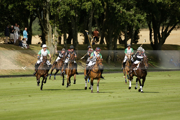 Jaeger Le Coultre (black)  v Wairakei Pastoral (white) in a Jaeger Le Coultre Holden White Cup polo match played on 29 July 2013 at Cowdray Park Polo Club on Brooksfieldwww.polopictures.co.uk