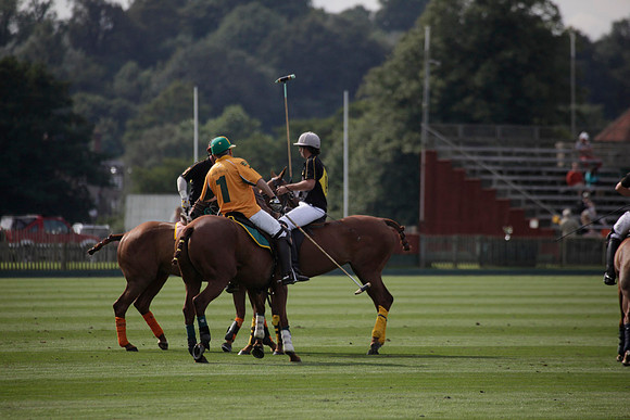 Montana v Maiz Dulce in the Uber 12 goal Final polo match played on Lawns 1 at Cowdray Park Polo Club on Sunday 26 August 2012