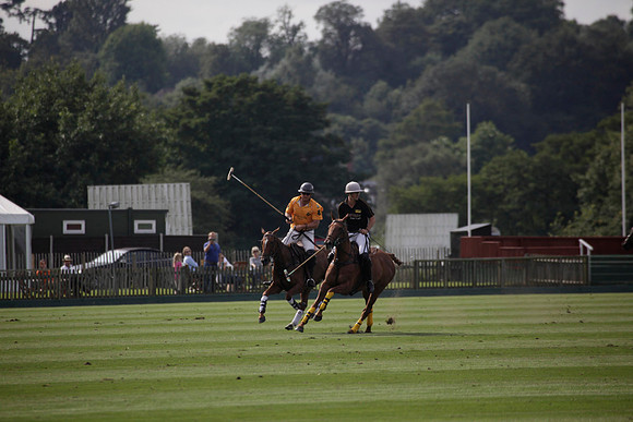 Montana v Maiz Dulce in the Uber 12 goal Final polo match played on Lawns 1 at Cowdray Park Polo Club on Sunday 26 August 2012