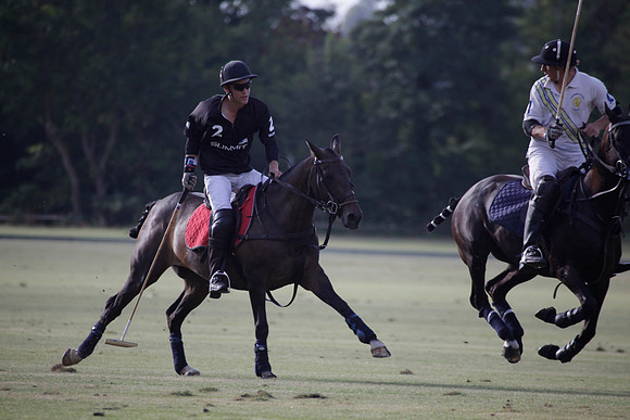 Summit v Combe Place in a West Sussex Cup polo match played on River at Cowdray Park Polo Club on Tuesday 21 August 2012