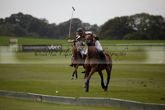 Maiz Dulce v Combe in a Brecknock Cup polo match played on Ambersham 2 at Cowdray Park Polo Club on Friday 17 August 2012