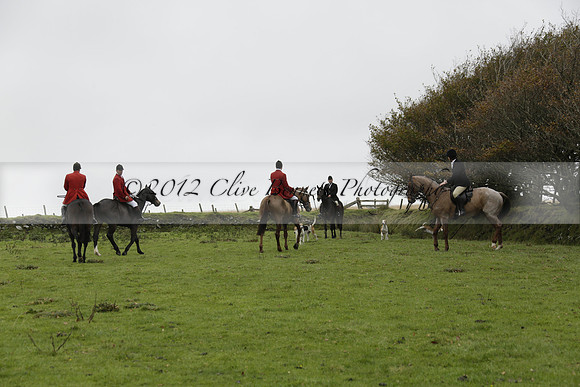 Devon & Somerset Staghounds meet at Larkbarrow Corner. North Devon. 2013.10.18 www.polopictures.co.uk