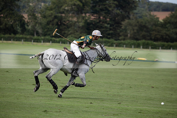 Maiz Dulce v Combe in a Brecknock Cup polo match played on Ambersham 2 at Cowdray Park Polo Club on Friday 17 August 2012
