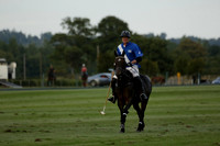 Ghost Chilli (blue) v Team Tonic (red) in a Lodsworth Cup Polo match on Ambersham 3 at Cowdray Park Polo Club on Friday 30 August 2013. 2013.08.30 www.polopictures.co.uk