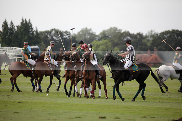 Maiz Dulce v Combe in a Brecknock Cup polo match played on Ambersham 2 at Cowdray Park Polo Club on Friday 17 August 2012