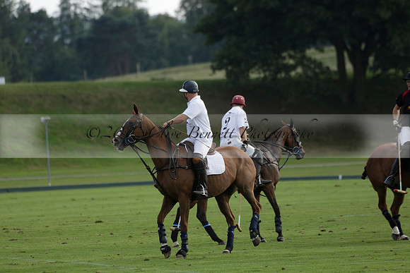 Pluma Negra (white) v Shoreline (black) in the Brecknock Cup Subsidiary final polo match played on Sunday 25 August 2013 at Cowdray Park Polo Club on Ambersham 1. 2013.10.12 www.polopictures.co.uk