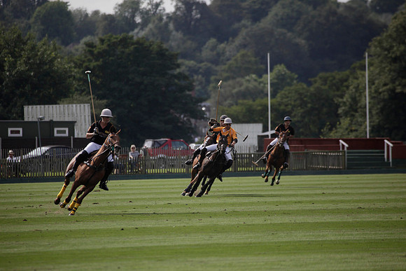Montana v Maiz Dulce in the Uber 12 goal Final polo match played on Lawns 1 at Cowdray Park Polo Club on Sunday 26 August 2012